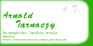 arnold tarnoczy business card